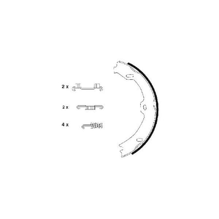 Pagid Brakes Parking Brake Shoe Set, 355050481 355050481